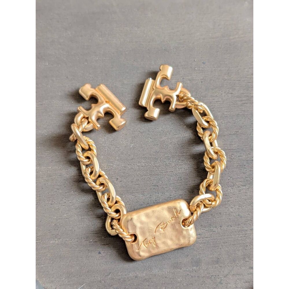 TORY BURCH Chunky Signature Bar Chain Bracelet - Picture 2 of 4